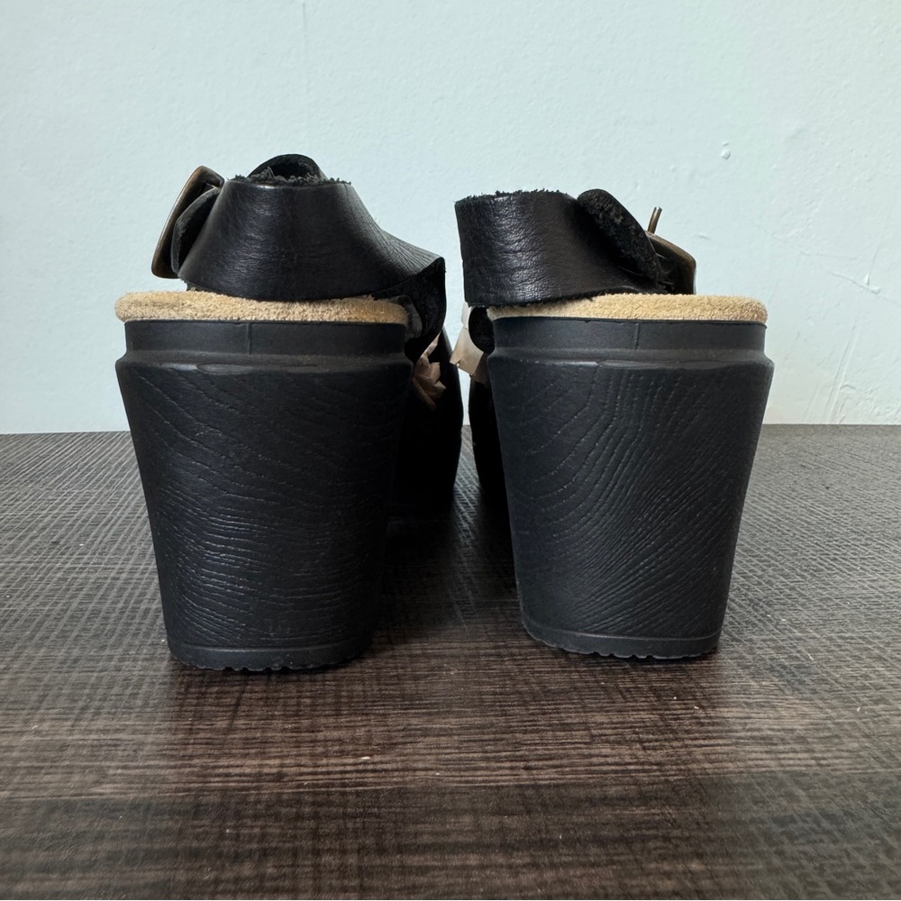 Calou Stockholm Astrid Black Leather Slingback Clog - Picture 5 of 14